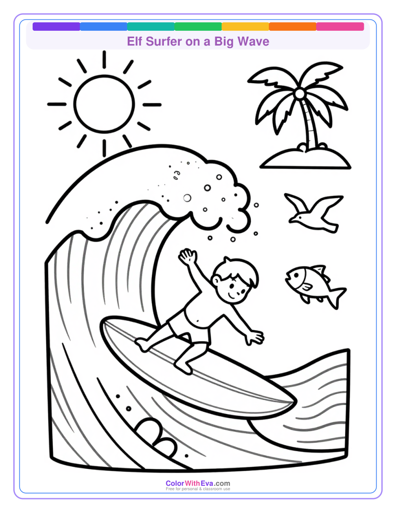 Elf Surfer on a Big Wave preview