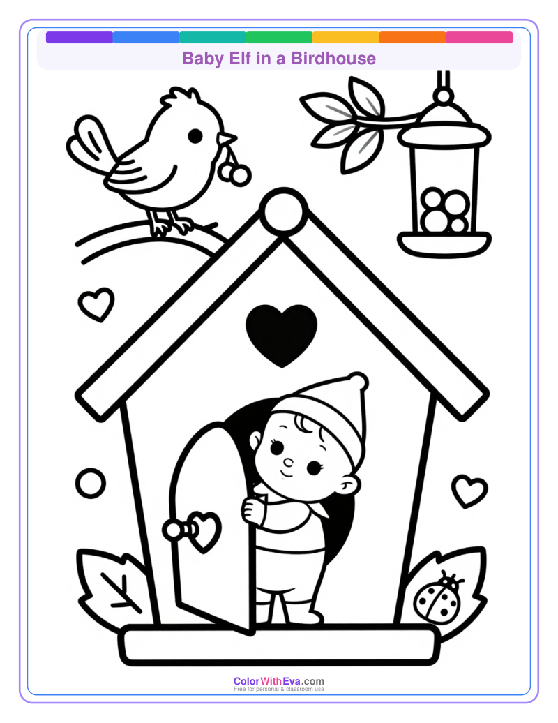 Baby Elf in a Birdhouse thumbnail