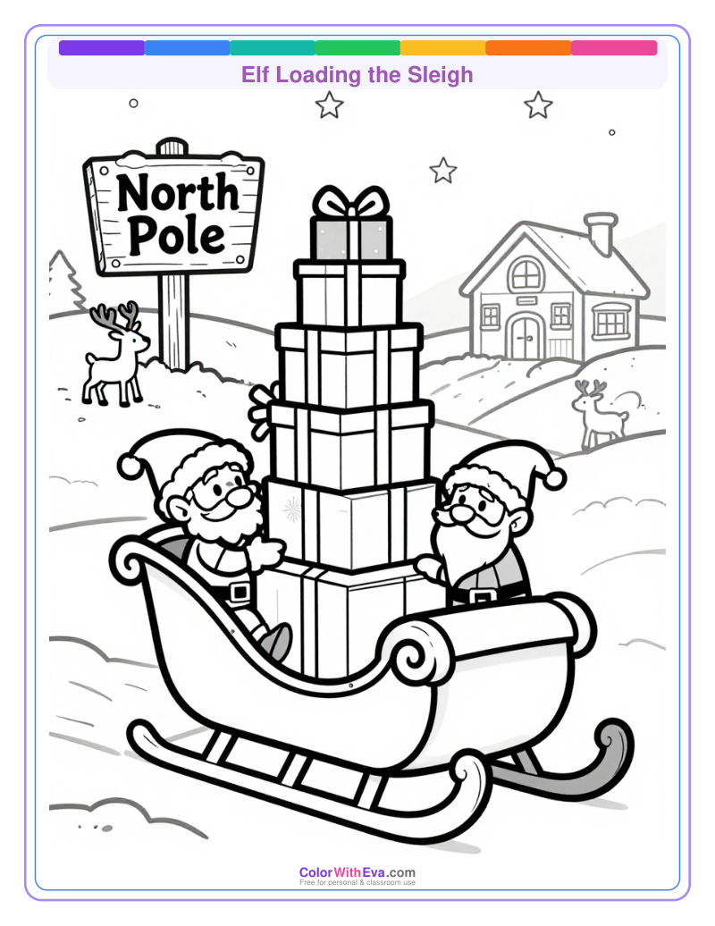 Elf Loading the Sleigh preview