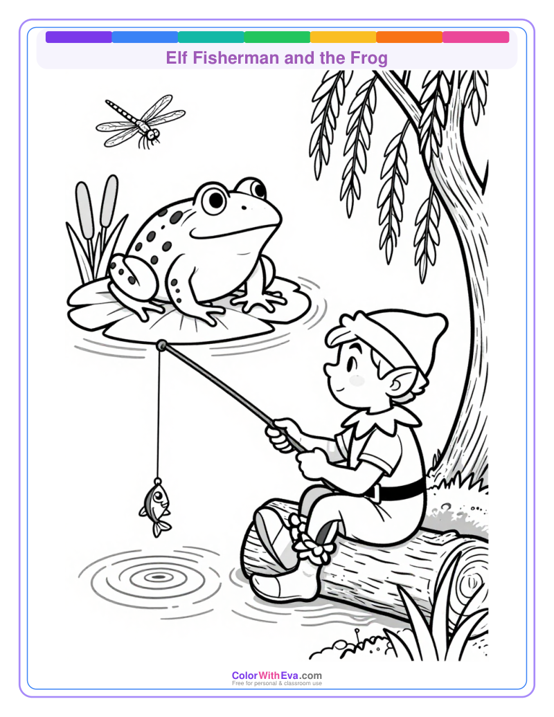 Elf Fisherman and the Frog preview