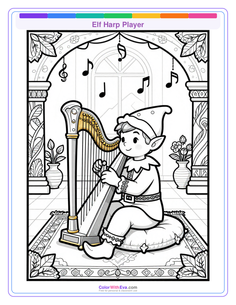 Elf Harp Player preview