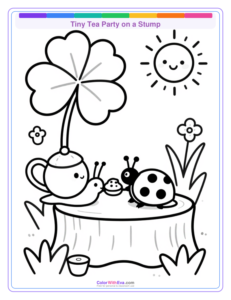 Tiny Tea Party on a Stump thumbnail