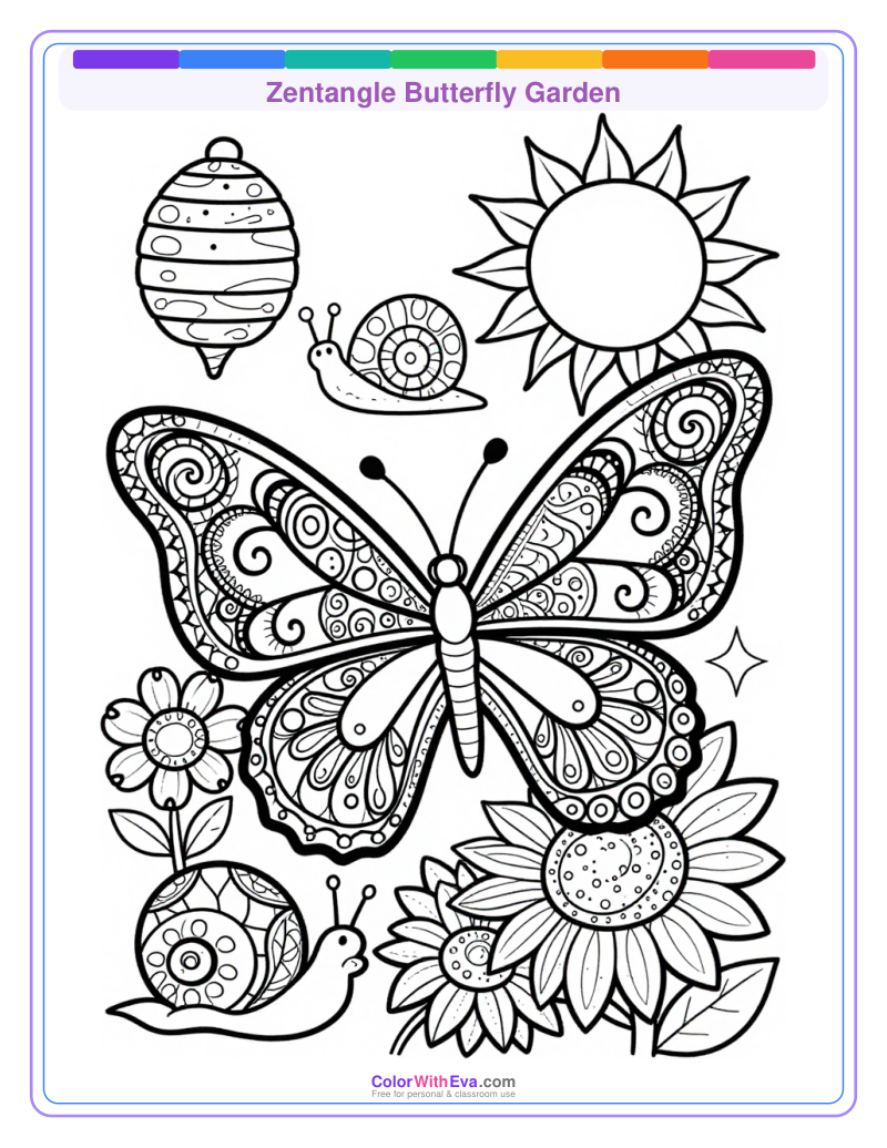 Zentangle Butterfly Garden thumbnail