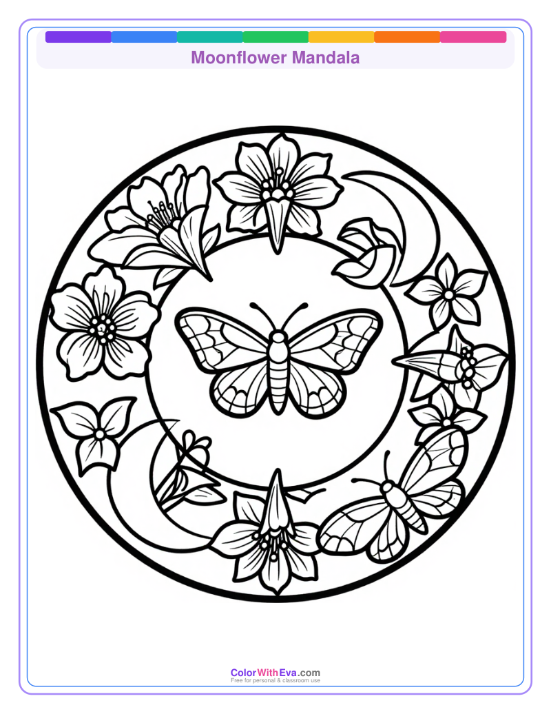 Moonflower Mandala preview