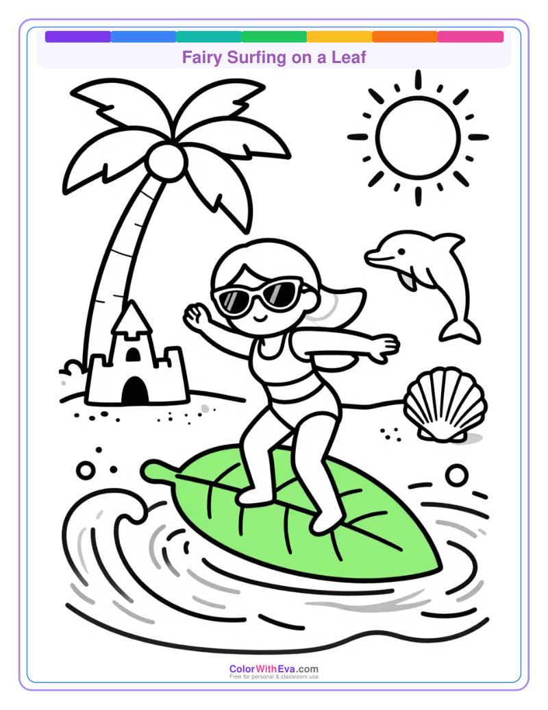 Fairy Surfing on a Leaf thumbnail