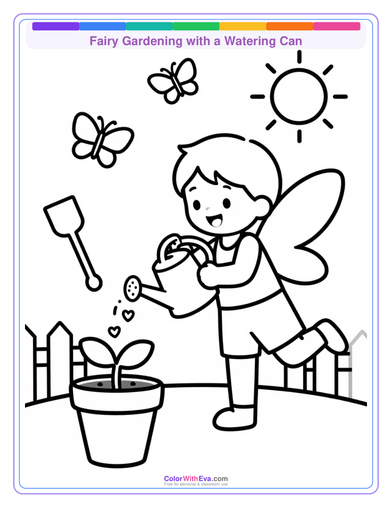Fairy Gardening with a Watering Can thumbnail