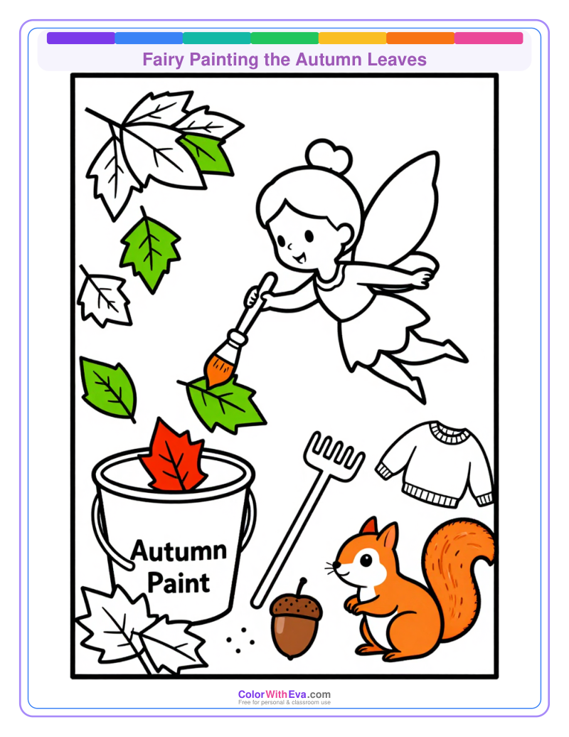 Fairy Painting the Autumn Leaves thumbnail
