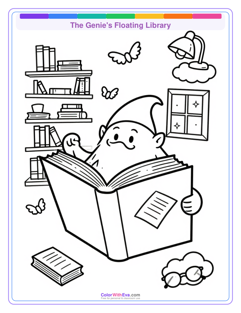 The Genie's Floating Library preview