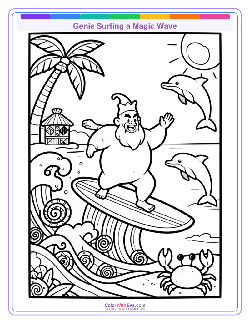 Genie Surfing a Magic Wave thumbnail