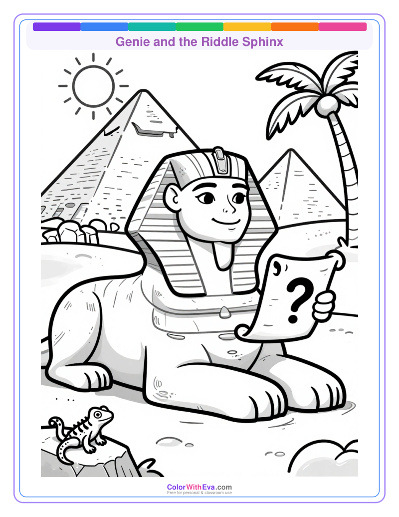 Genie and the Riddle Sphinx preview