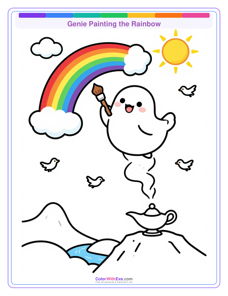 Genie Painting the Rainbow preview