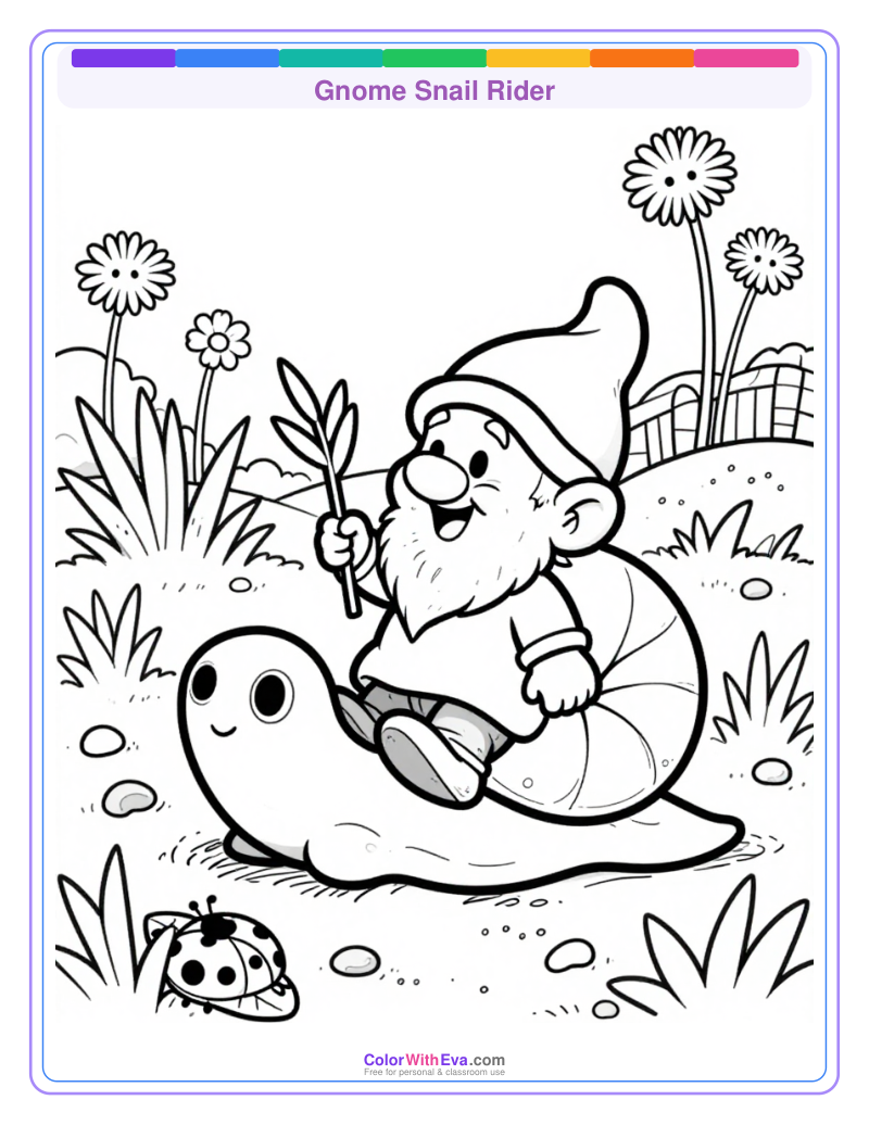 Gnome Snail Rider preview