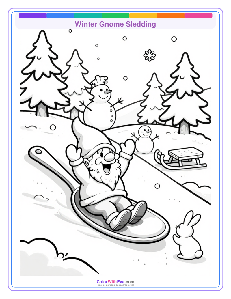 Winter Gnome Sledding preview
