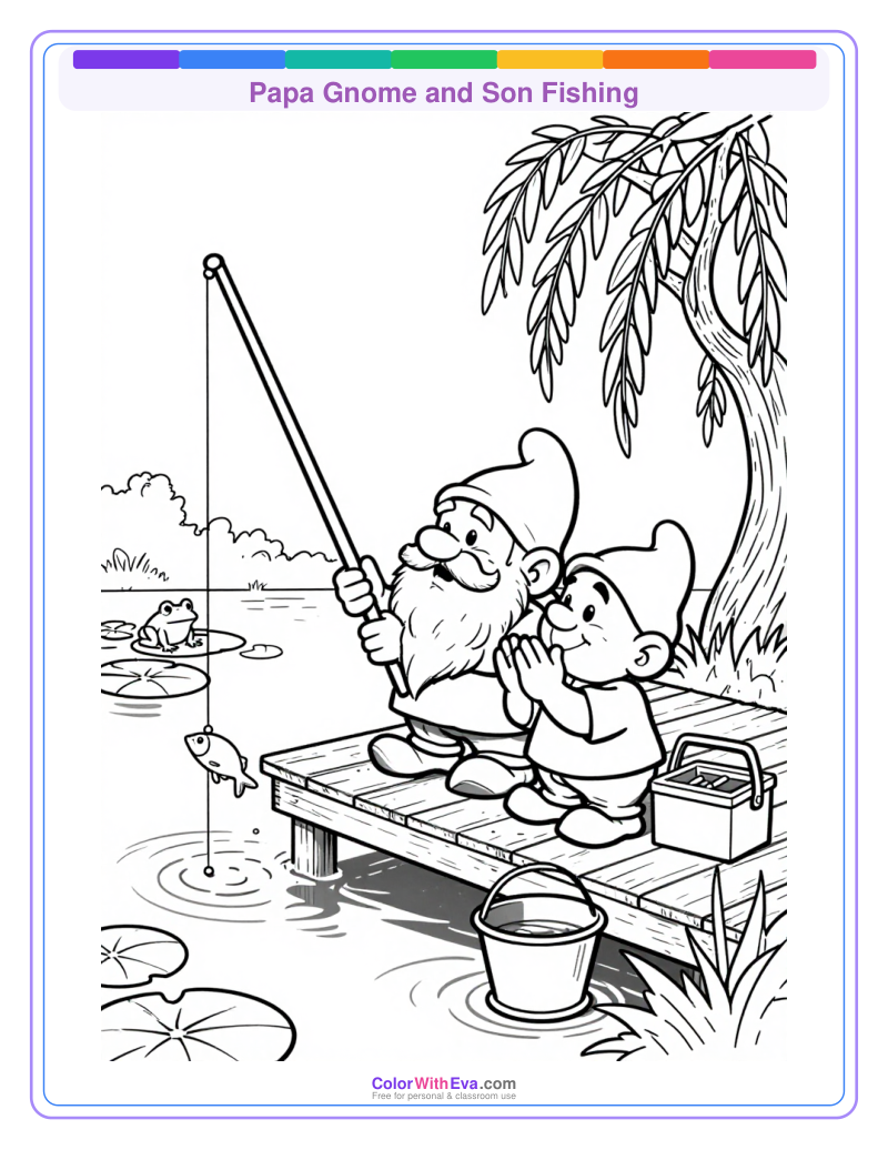 Papa Gnome and Son Fishing thumbnail