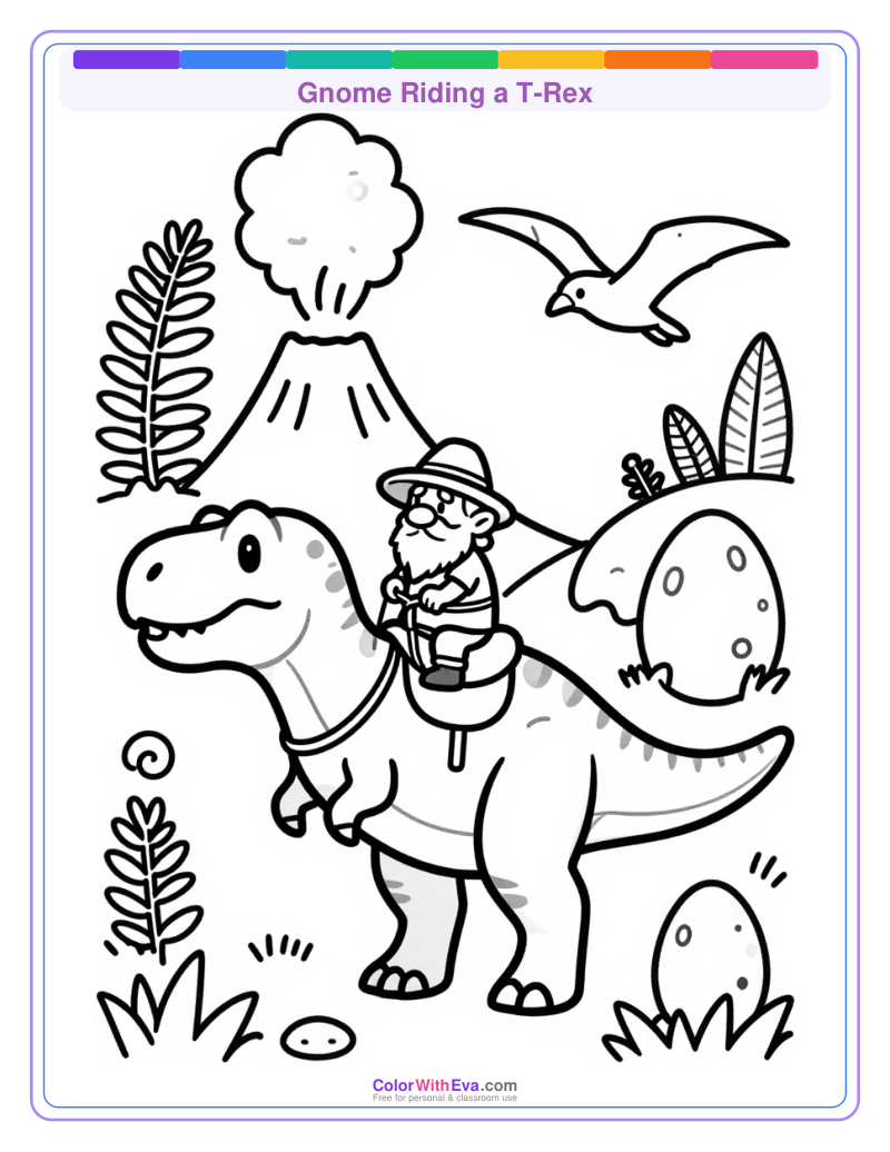 Gnome Riding a T-Rex thumbnail