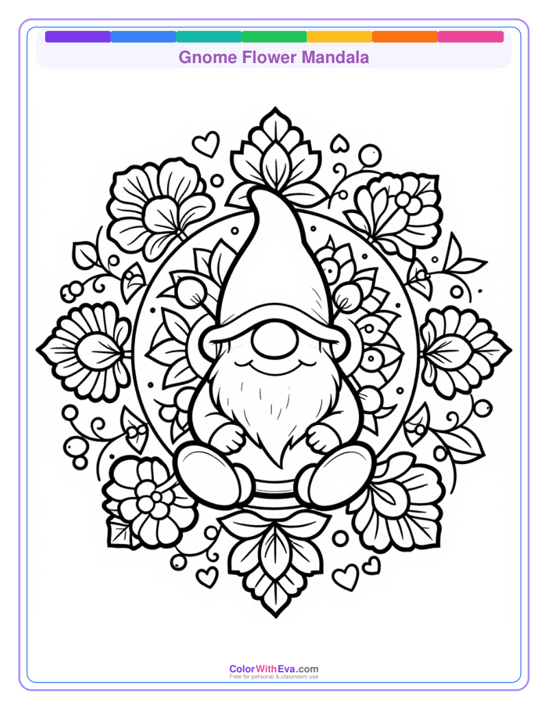 Gnome Flower Mandala preview