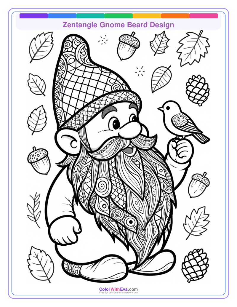 Zentangle Gnome Beard Design thumbnail