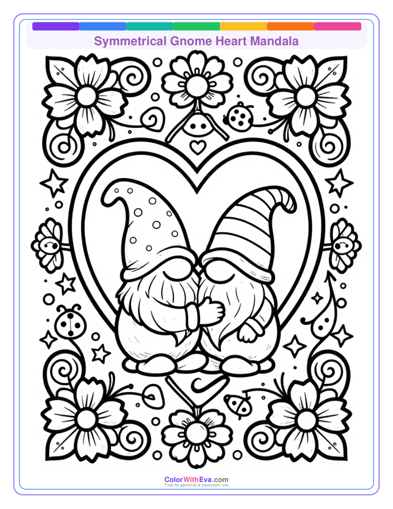 Symmetrical Gnome Heart Mandala thumbnail