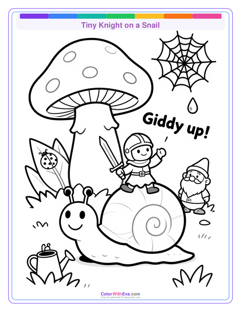 Tiny Knight on a Snail thumbnail