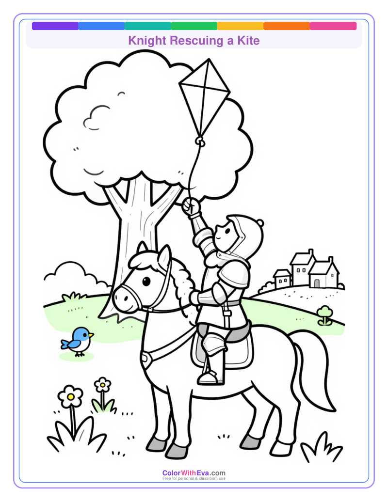 Knight Rescuing a Kite preview