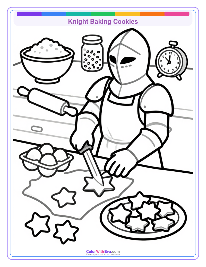 Knight Baking Cookies thumbnail