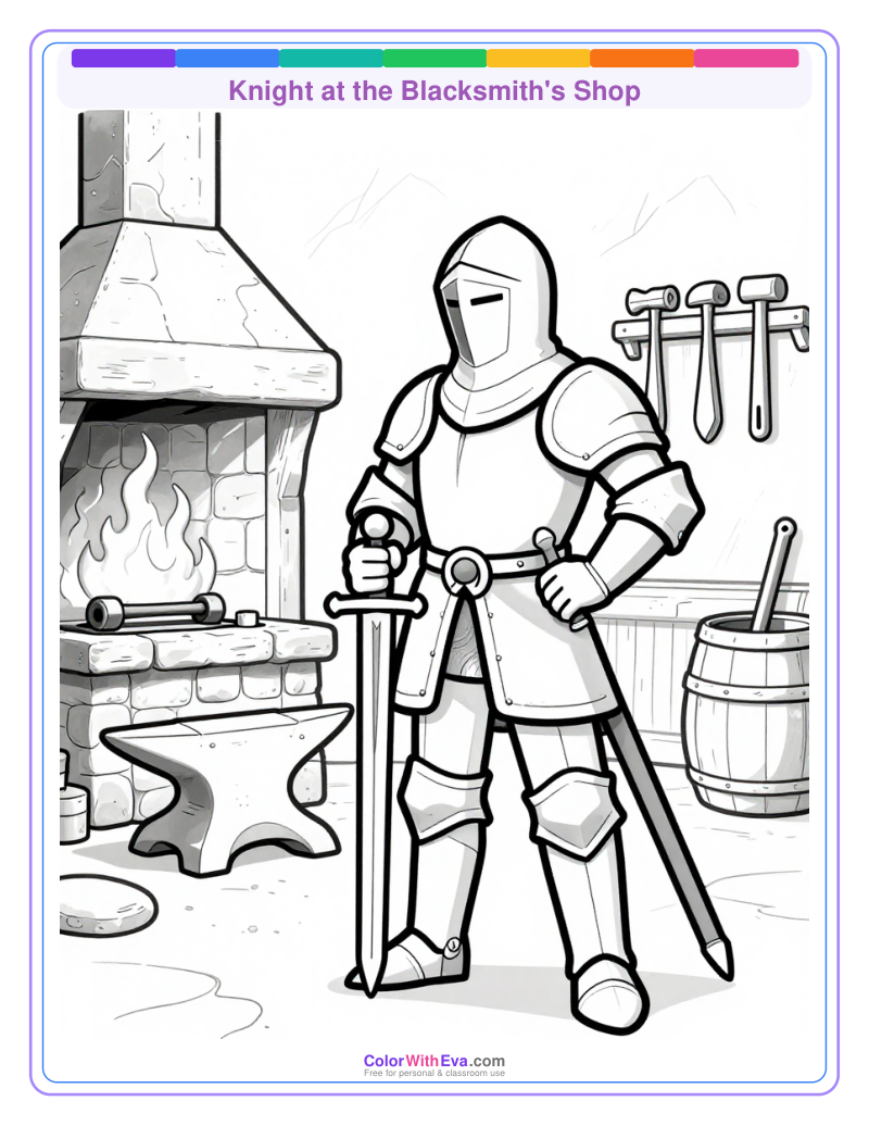 Knight at the Blacksmith's Shop preview
