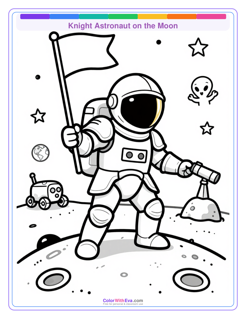 Knight Astronaut on the Moon thumbnail