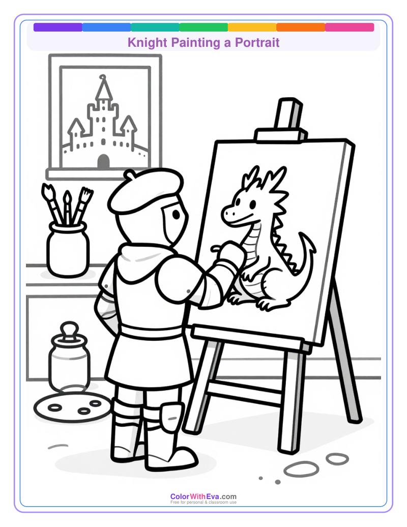 Knight Painting a Portrait thumbnail