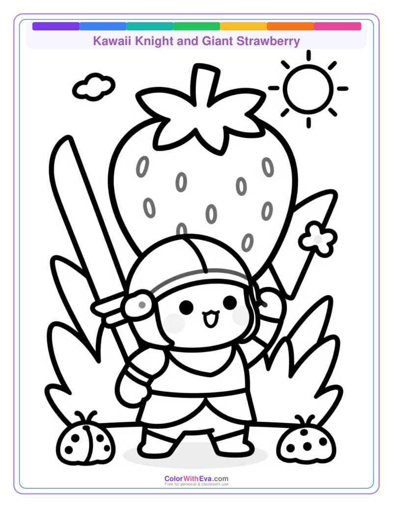 Kawaii Knight and Giant Strawberry preview