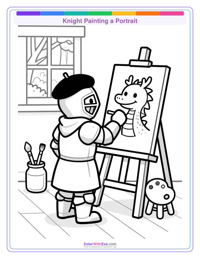 Knight Painting a Portrait preview