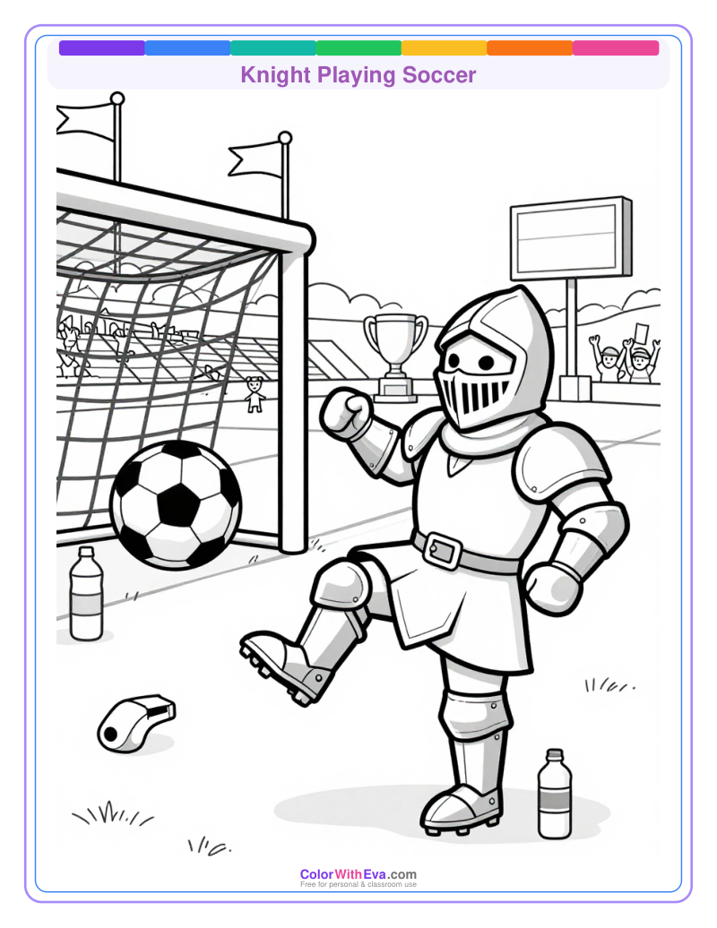 Knight Playing Soccer thumbnail