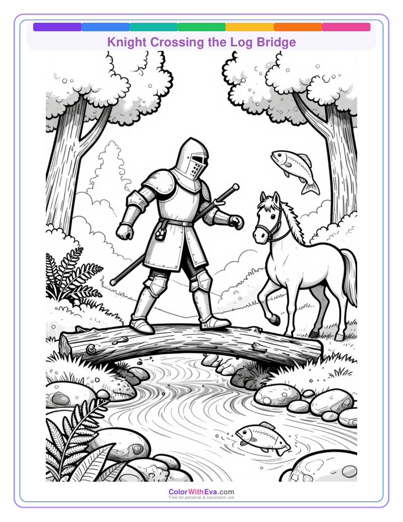 Knight Crossing the Log Bridge preview