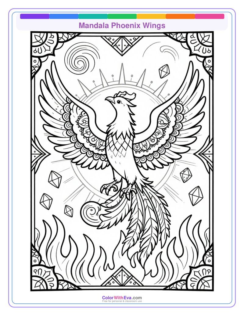 Mandala Phoenix Wings thumbnail