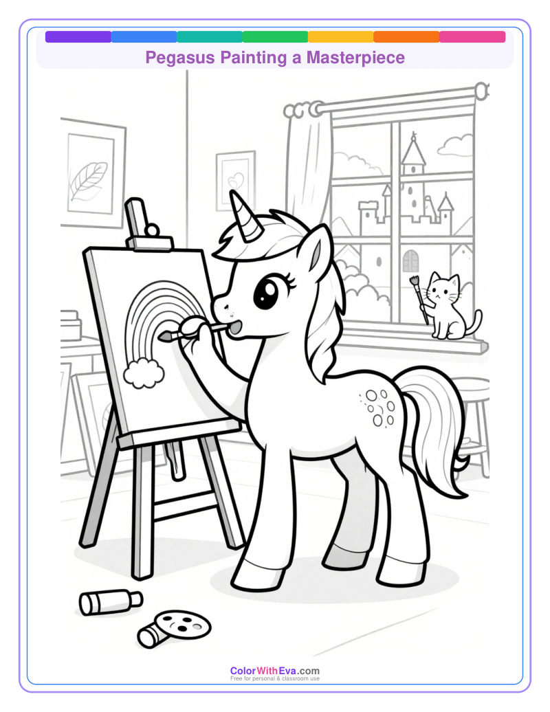 Pegasus Painting a Masterpiece thumbnail