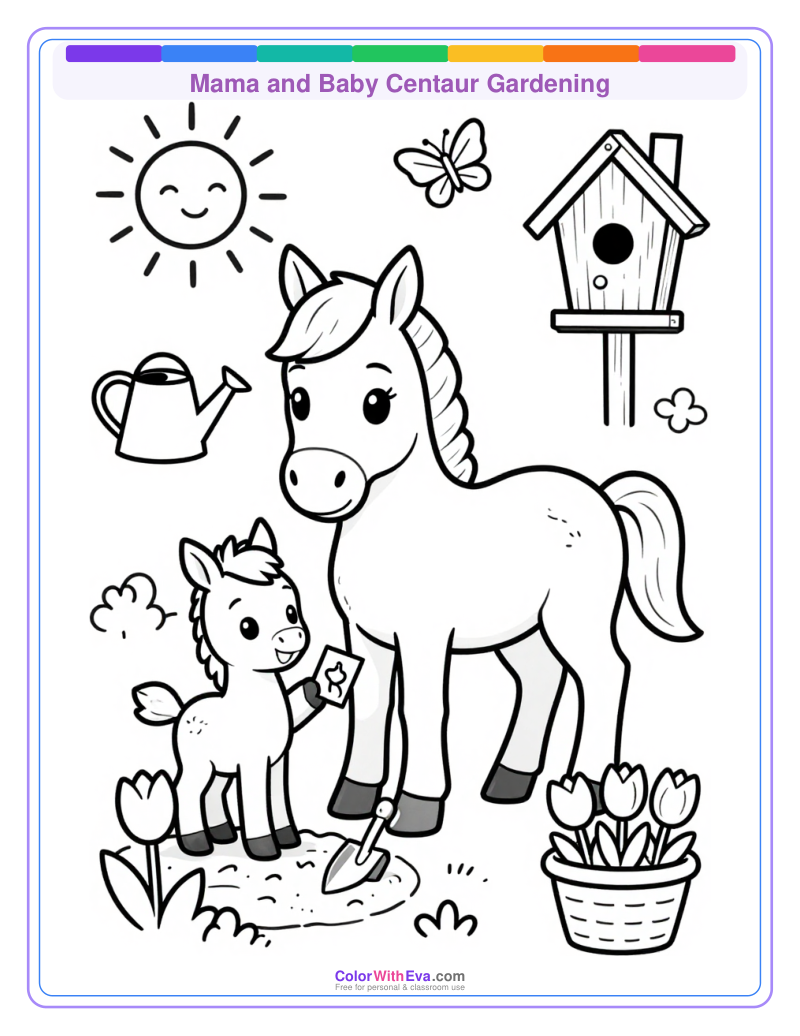 Mama and Baby Centaur Gardening thumbnail