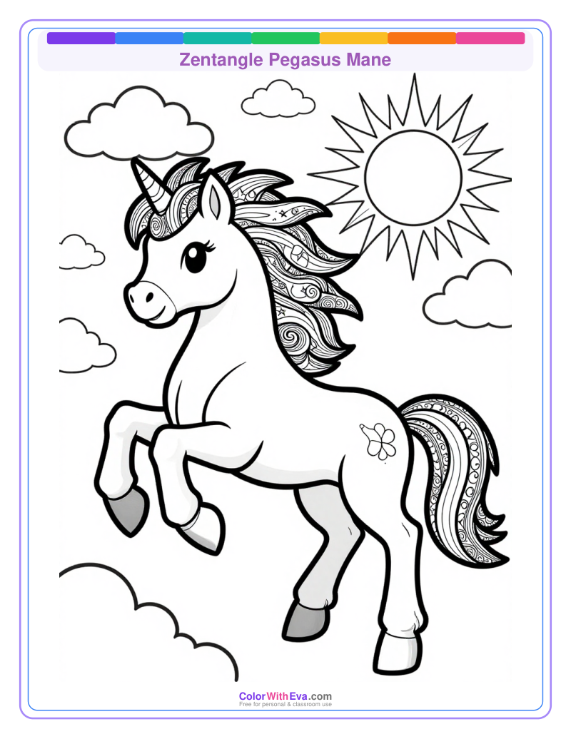 Zentangle Pegasus Mane thumbnail
