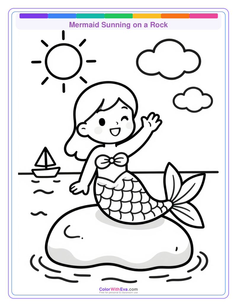 Mermaid Sunning on a Rock preview