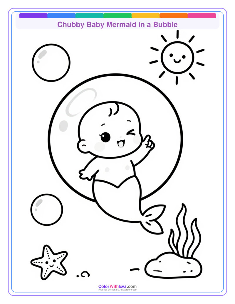 Chubby Baby Mermaid in a Bubble thumbnail
