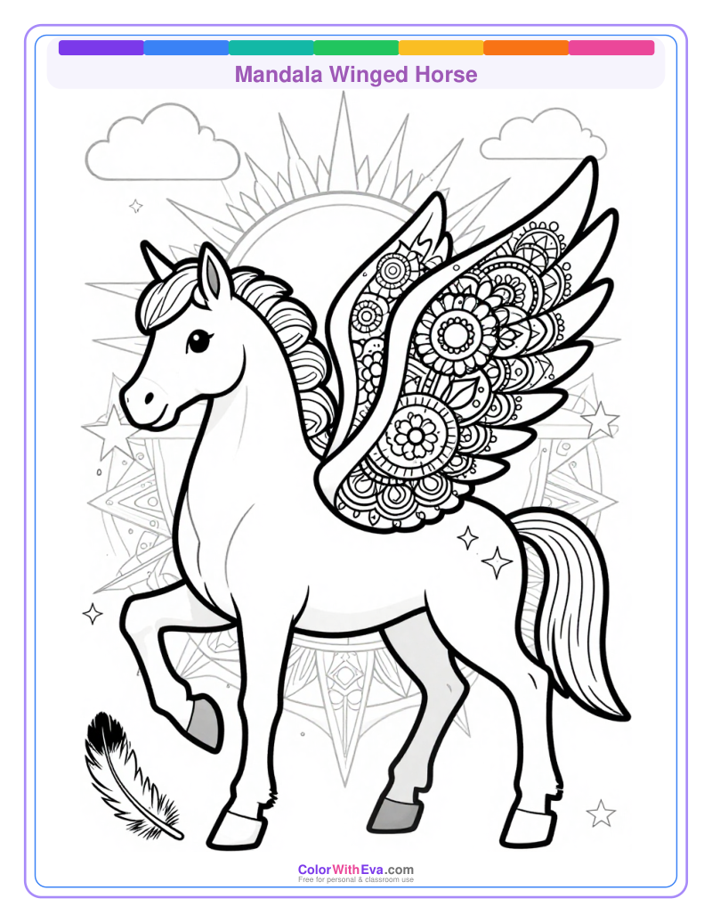 Mandala Winged Horse thumbnail