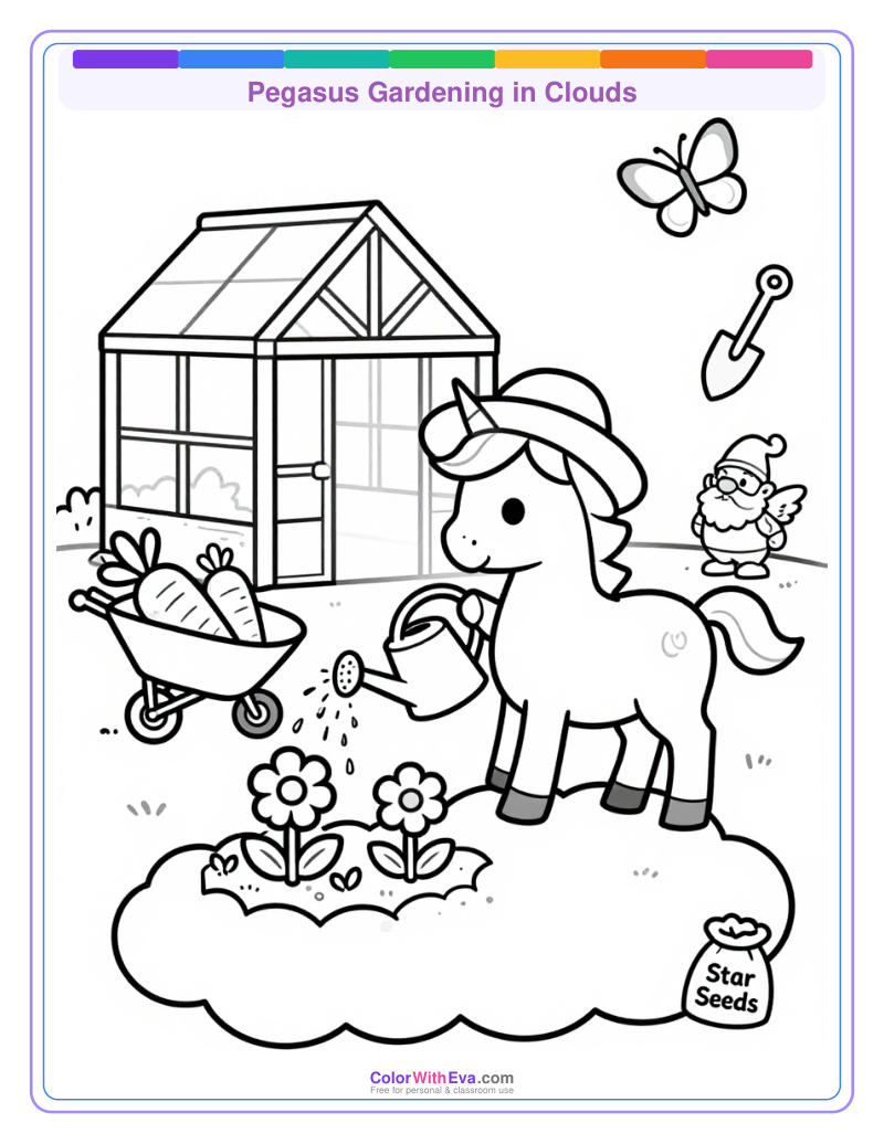 Pegasus Gardening in Clouds thumbnail