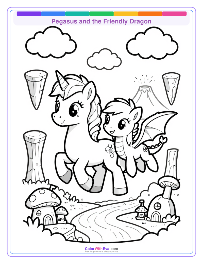 Pegasus and the Friendly Dragon preview