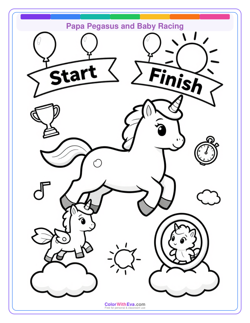 Papa Pegasus and Baby Racing thumbnail