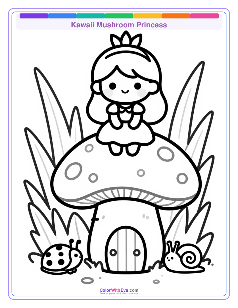 Kawaii Mushroom Princess preview