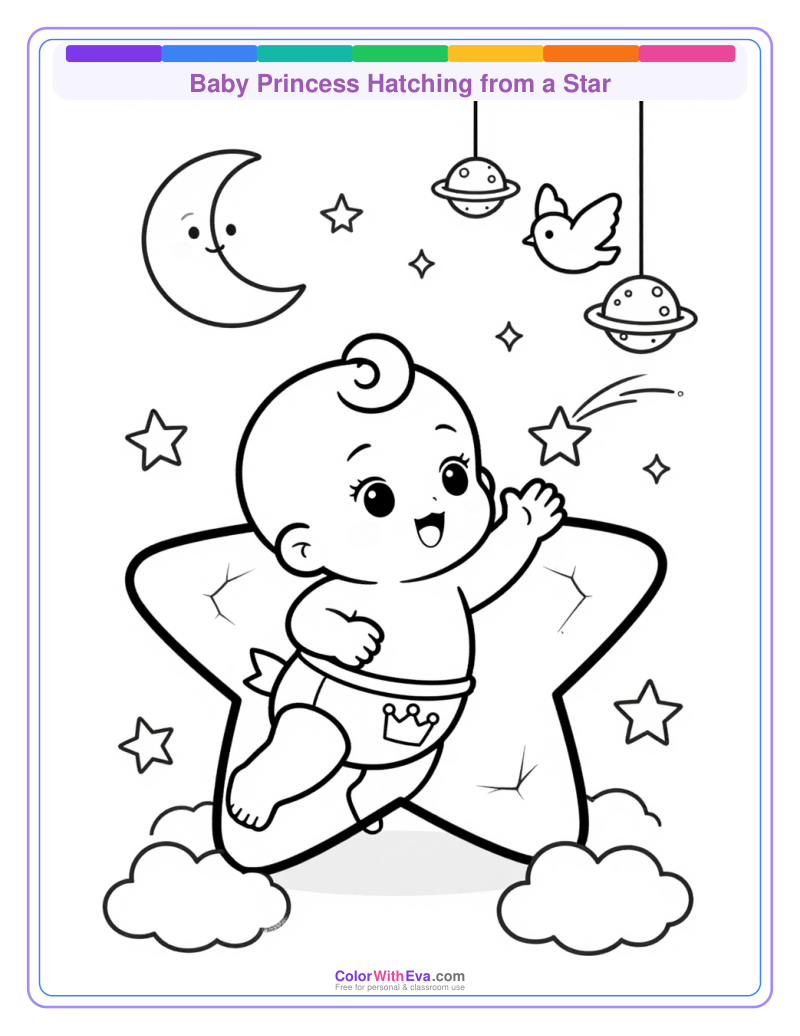 Baby Princess Hatching from a Star thumbnail