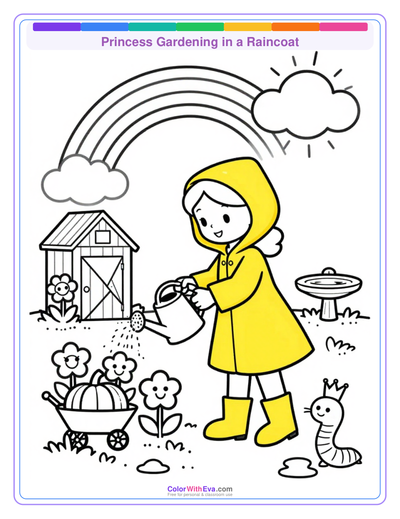 Princess Gardening in a Raincoat thumbnail