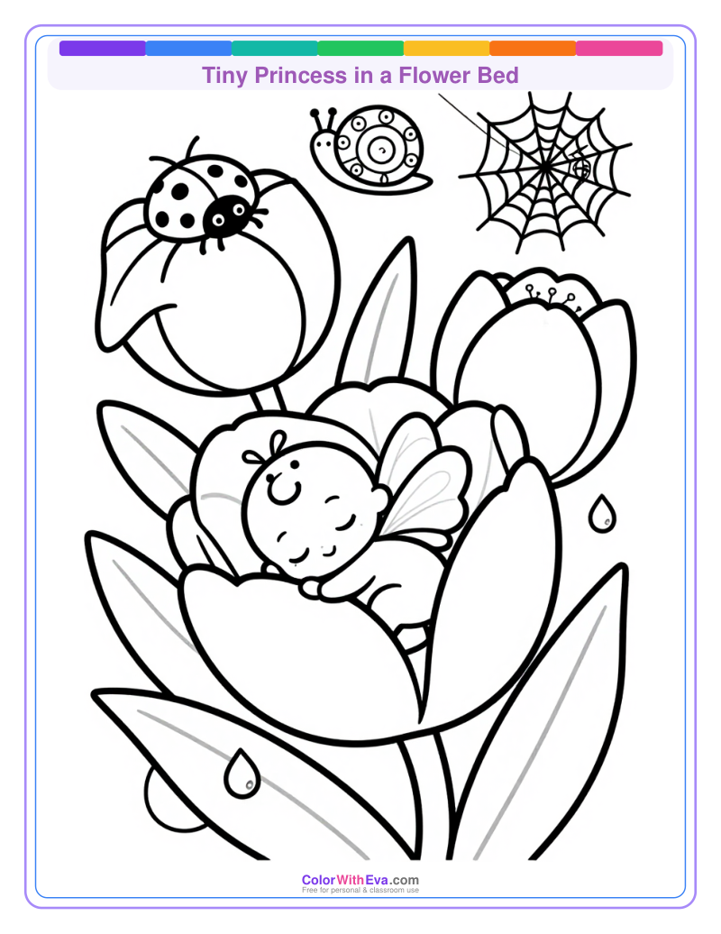 Tiny Princess in a Flower Bed thumbnail