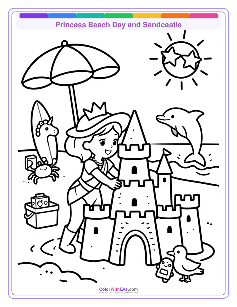 Princess Beach Day and Sandcastle thumbnail