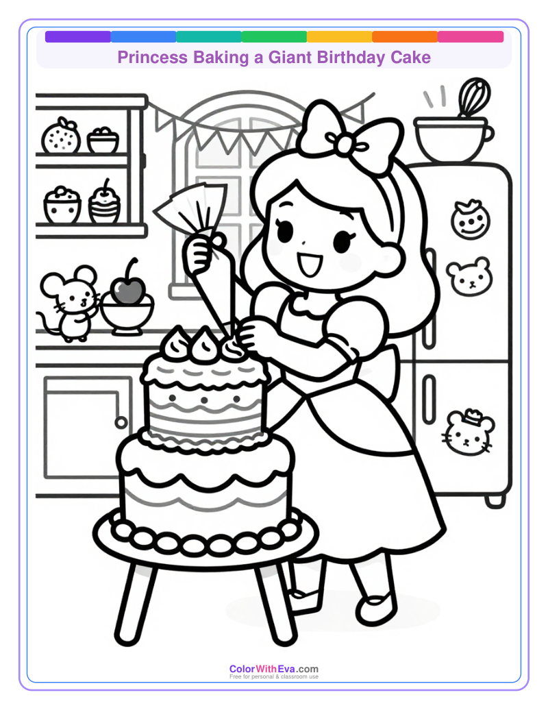 Princess Baking a Giant Birthday Cake thumbnail