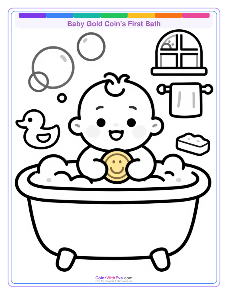 Baby Gold Coin's First Bath thumbnail