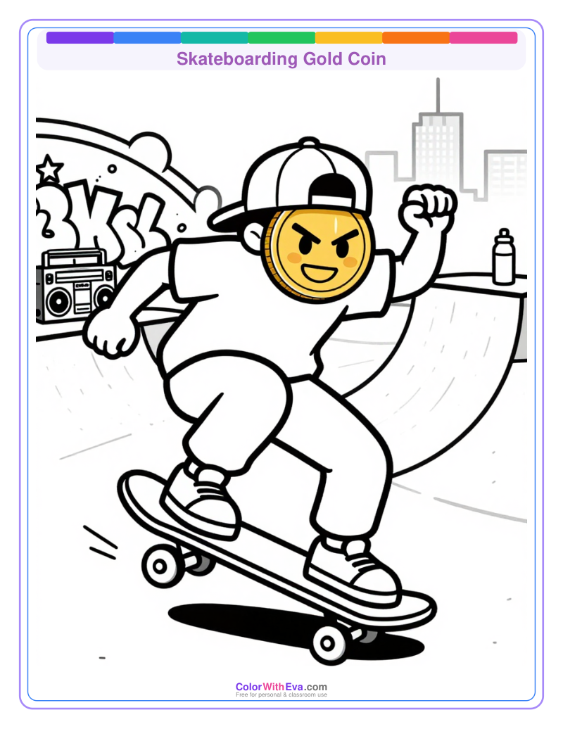 Skateboarding Gold Coin thumbnail
